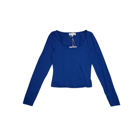 Olive & Oak Women's Blue Long-Sleeved Crew Neck Top, Size S, NWT. - Picture 1 of 8